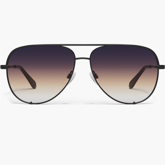 New QUAY High Key 64mm Oversize AviatorSunglasses Color: Blk/Dskppy new W tag